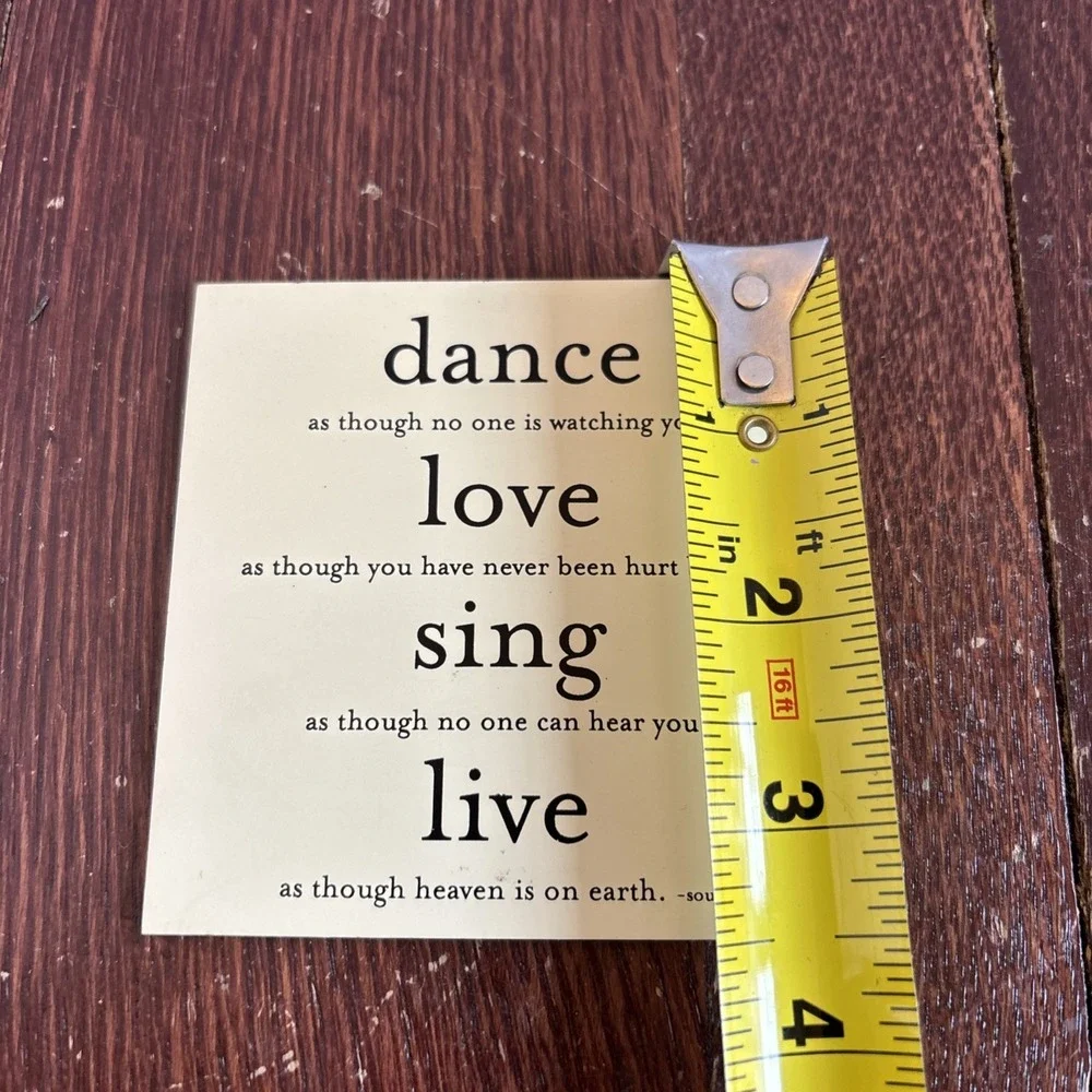 DANCE LOVE SING LIVE Quotable Magnet Light Yellow‎